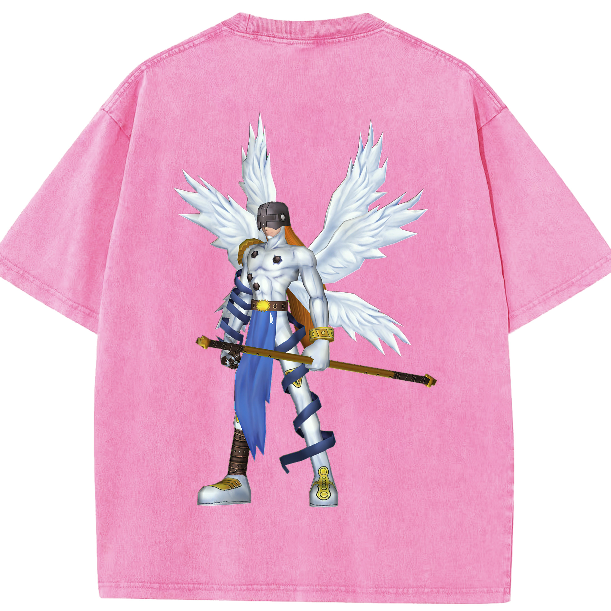 （画像用） Digimon デジタルモンスター/デジモン 綿100% ヴィンテージ風 半袖Tシャツ（背面プリント）